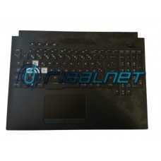 Teclado PT ASUS TOP COVER BLACK W/ KEYB BLACK 4 TECLAS BRANCAS W/TP 